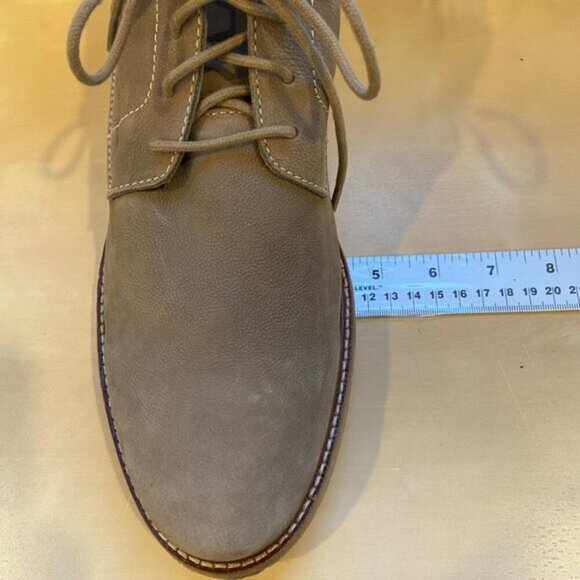 Dr Sholl’s Mens Size 10 M neutral tan Leather Chukka Boots With Lace-Up Closure - Picture 12 of 13